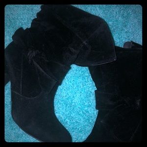 Venus faux velvet high heel boots